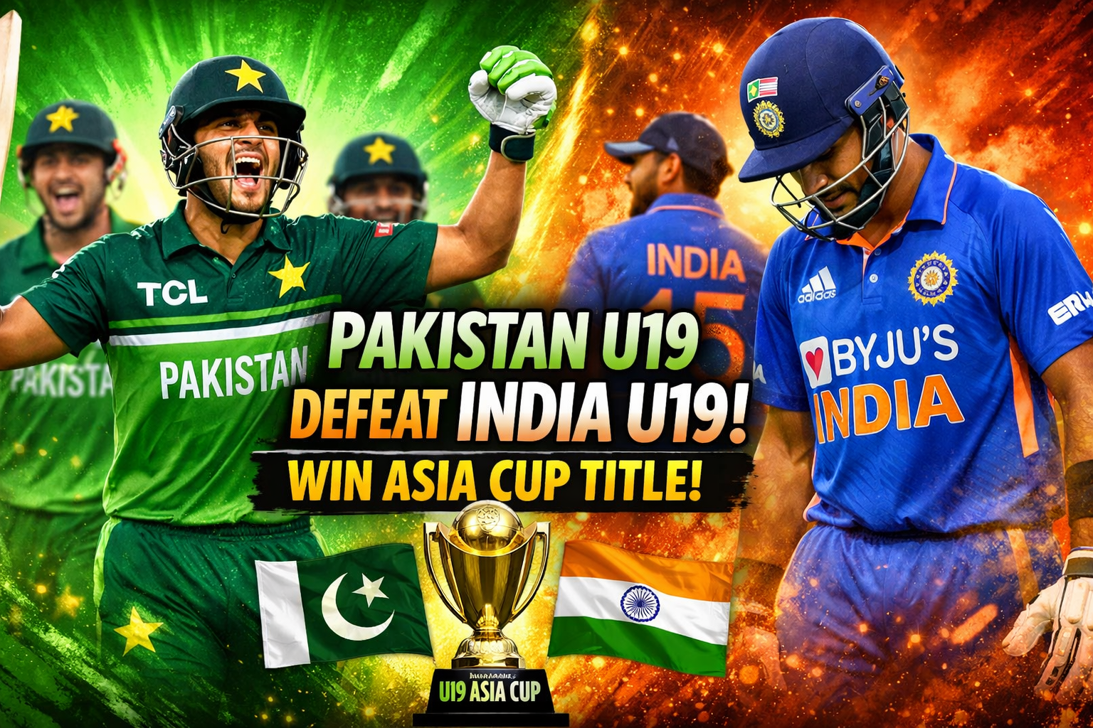 Pakistan U19 Dominates India U19 to Claim Maiden Exclusive Asia Cup Title in Thrilling Final