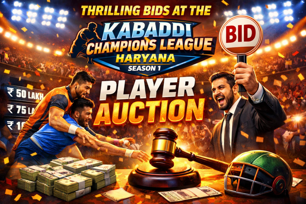 Thrilling Bids at the Kabaddi Champions League Haryana Season 1 Player Auction