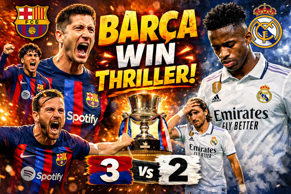 Barcelona Edges Real Madrid in Epic El Clásico Thriller to Retain Supercopa de España