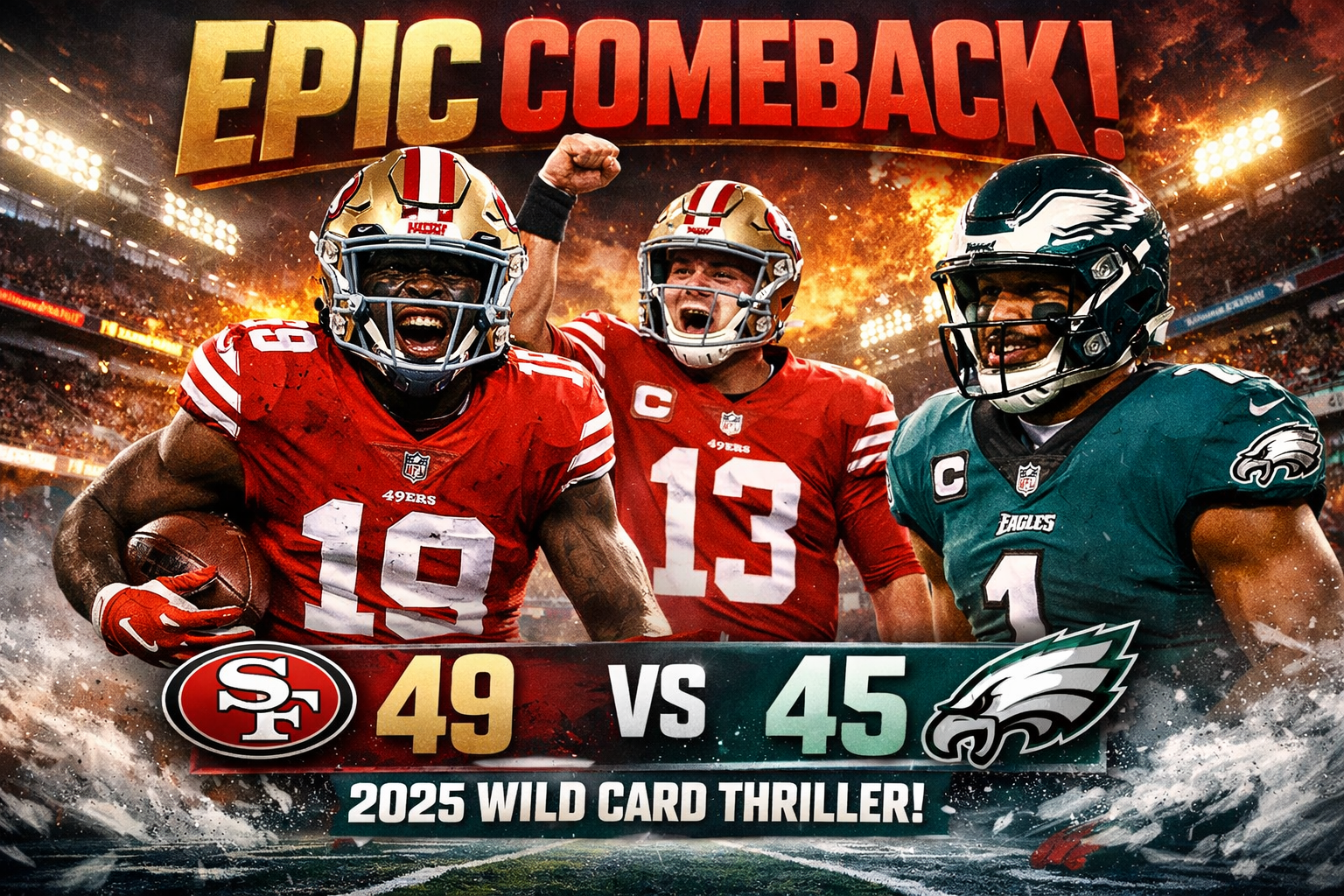 Epic Comeback: San Francisco 49ers Triumph Over Philadelphia Eagles in 2025 NFL Wild Card Thriller
