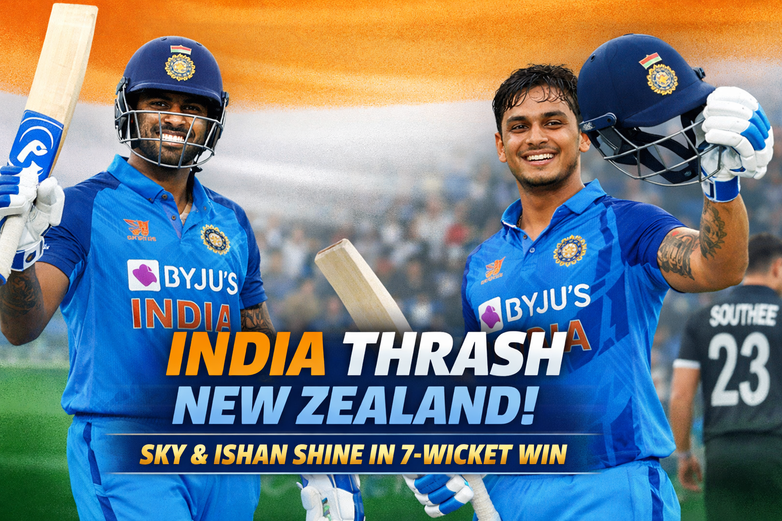 India Dominates New Zealand in 2nd T20I: Suryakumar and Kishan Lead Seven-Wicket Thrashing