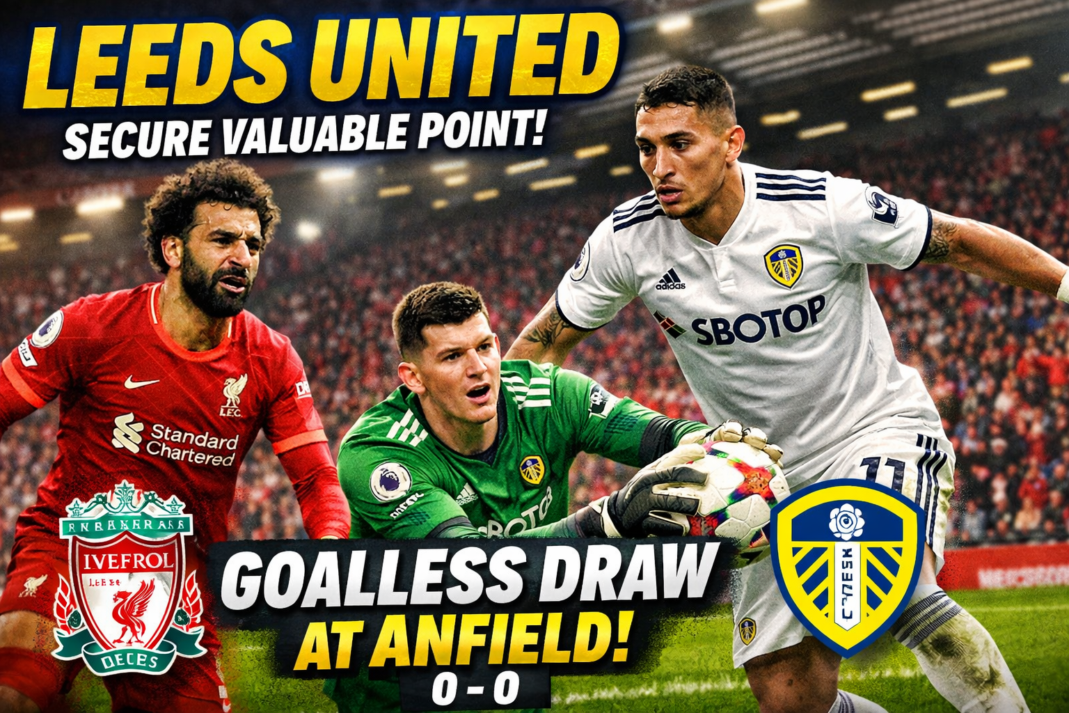 Leeds United Secure Valuable Point at Anfield in Goalless Draw Against Liverpool
