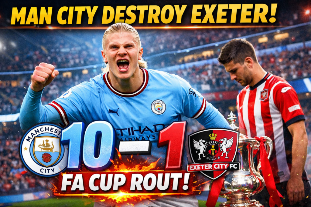 Manchester City Crush Exeter City 10-1 in Historic FA Cup Rout
