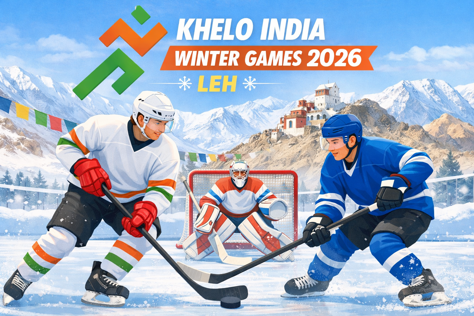 Thrilling Ice Hockey Action Unfolds at Khelo India Winter Games 2026 in Leh