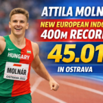 Attila Molnár Blazes to New European Indoor 400m Record with 45.01 in Ostrava