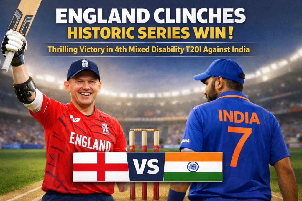 England Clinches Historic Series Win with Thrilling Victory in 4th Mixed Disability T20I Against India