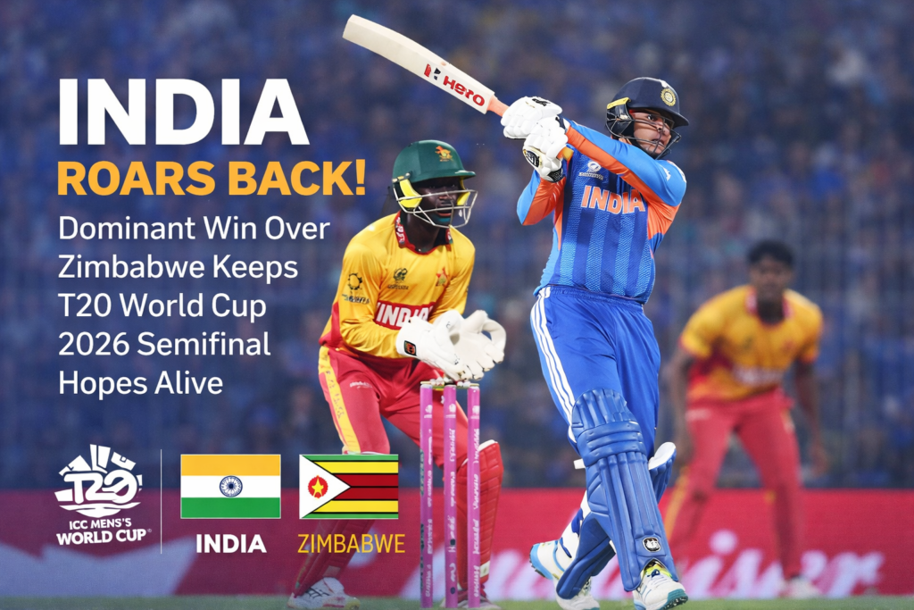 India's Dominant 72-Run Victory Over Zimbabwe in T20 World Cup 2026 Super 8