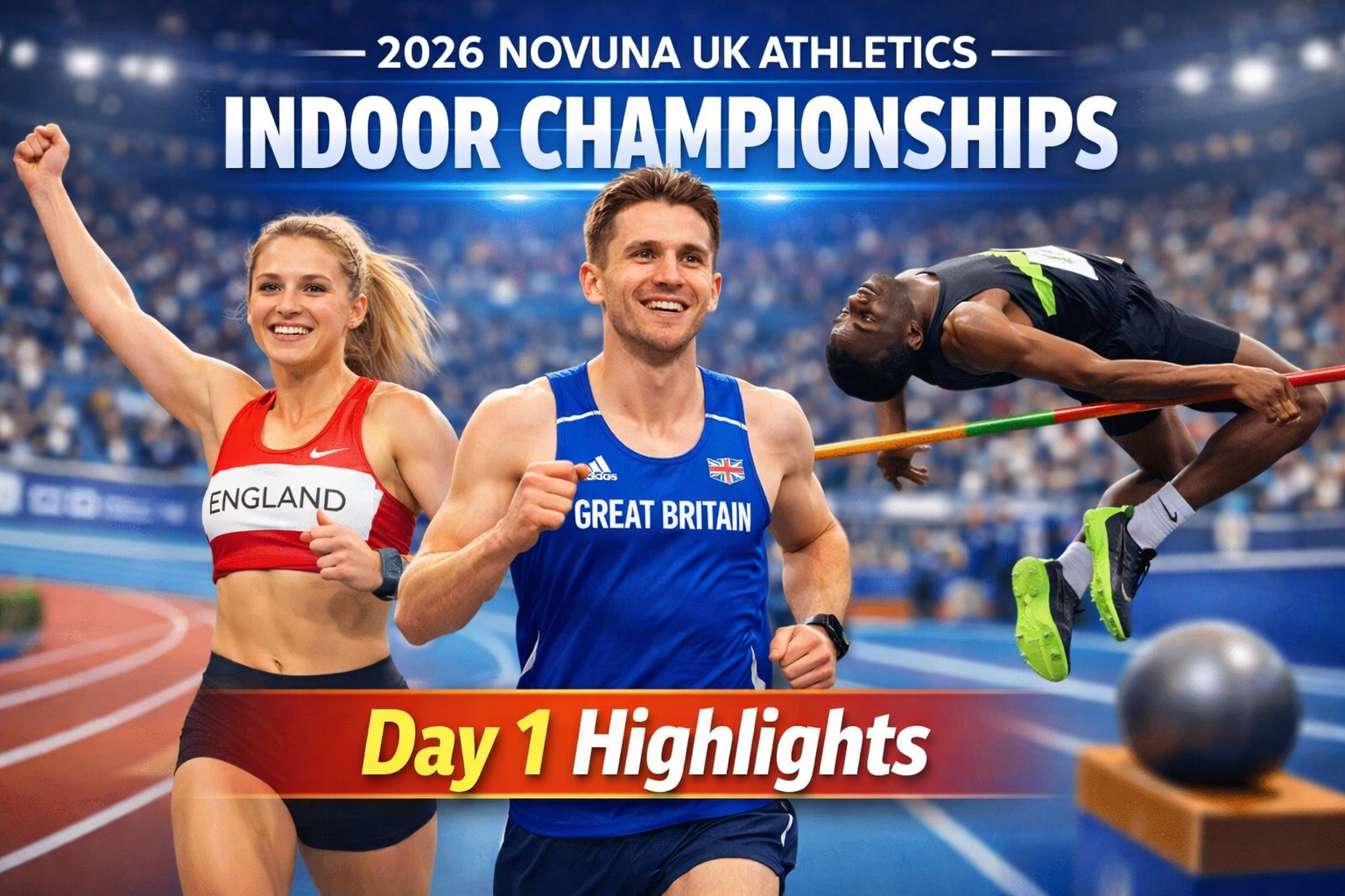 National Records and Stellar Performances Highlight Day 1 of the 2026 Novuna UK Athletics Indoor Championships