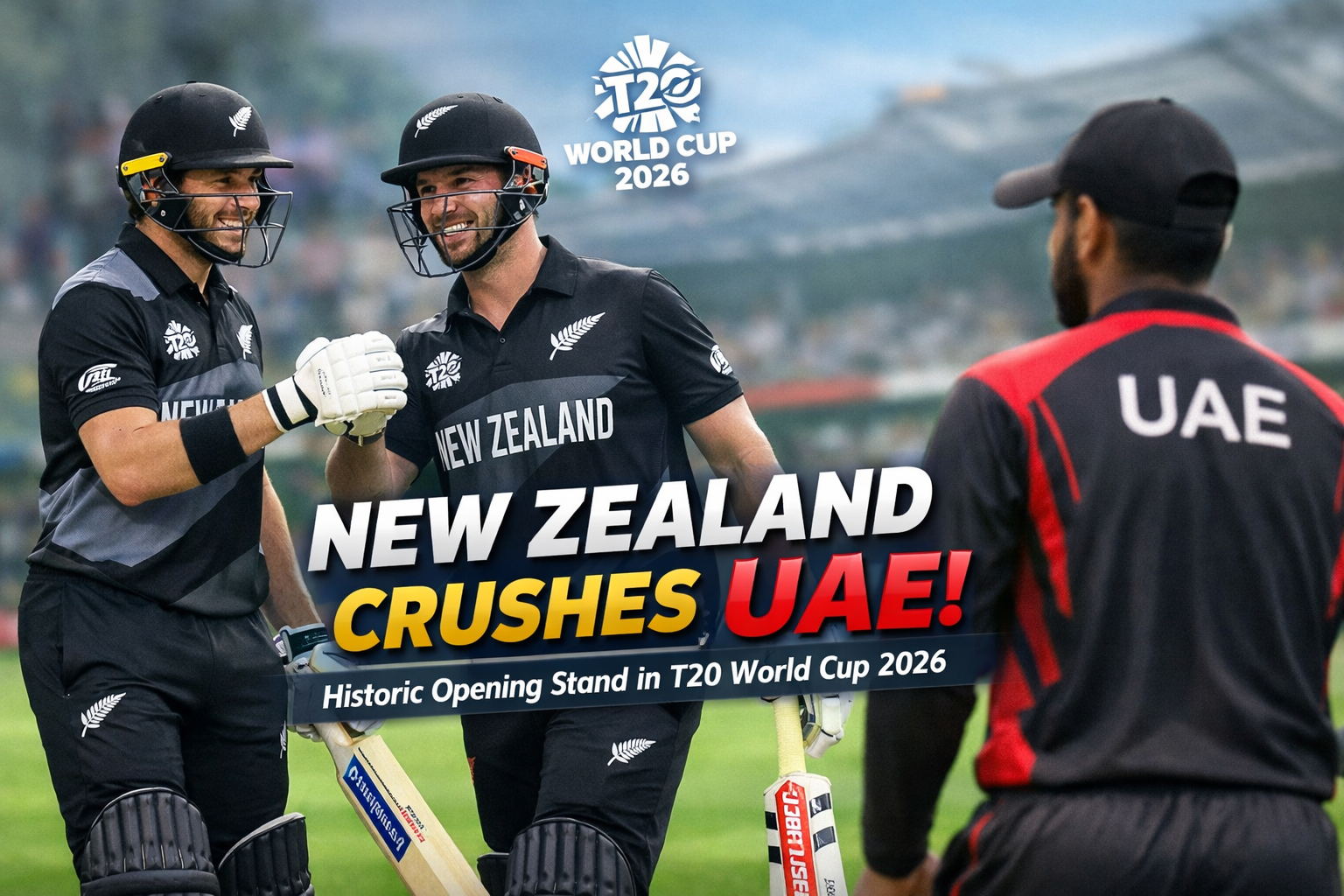 New Zealand Crushes UAE with Historic Opening Stand in T20 World Cup 2026