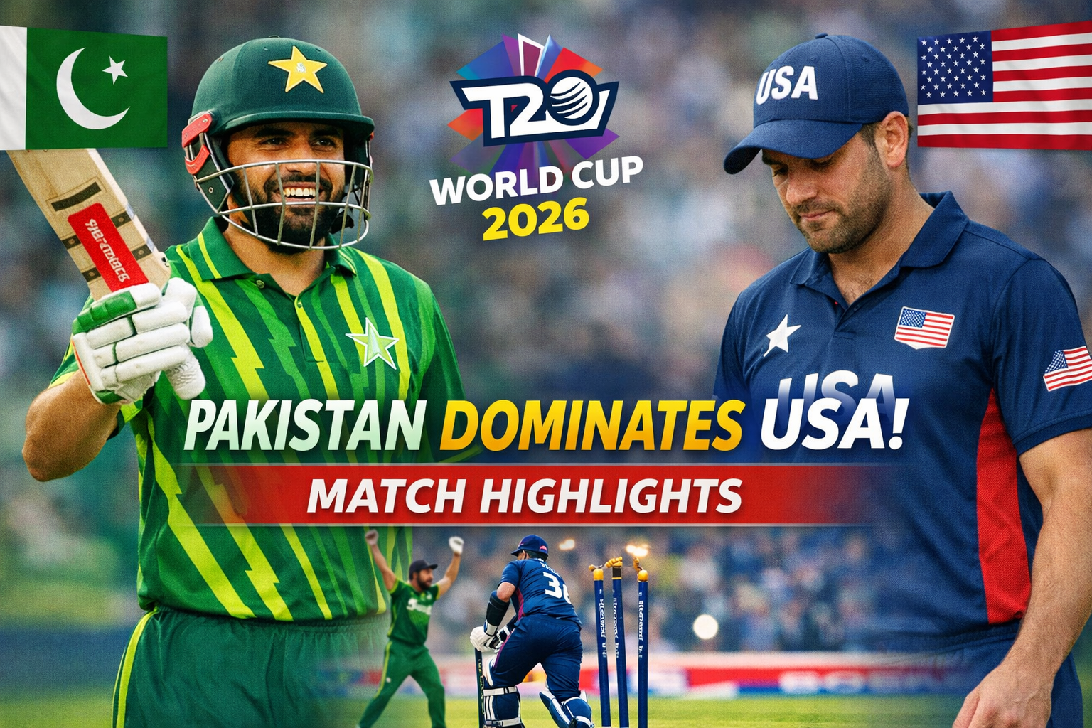 Pakistan Dominates USA in T20 World Cup 2026 Clash: Full Match Highlights and Key Moments