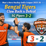Shrachi Bengal Tigers Claw Back to Defeat SG Pipers 3-2 in Men's Hero Hockey India League 2025-26