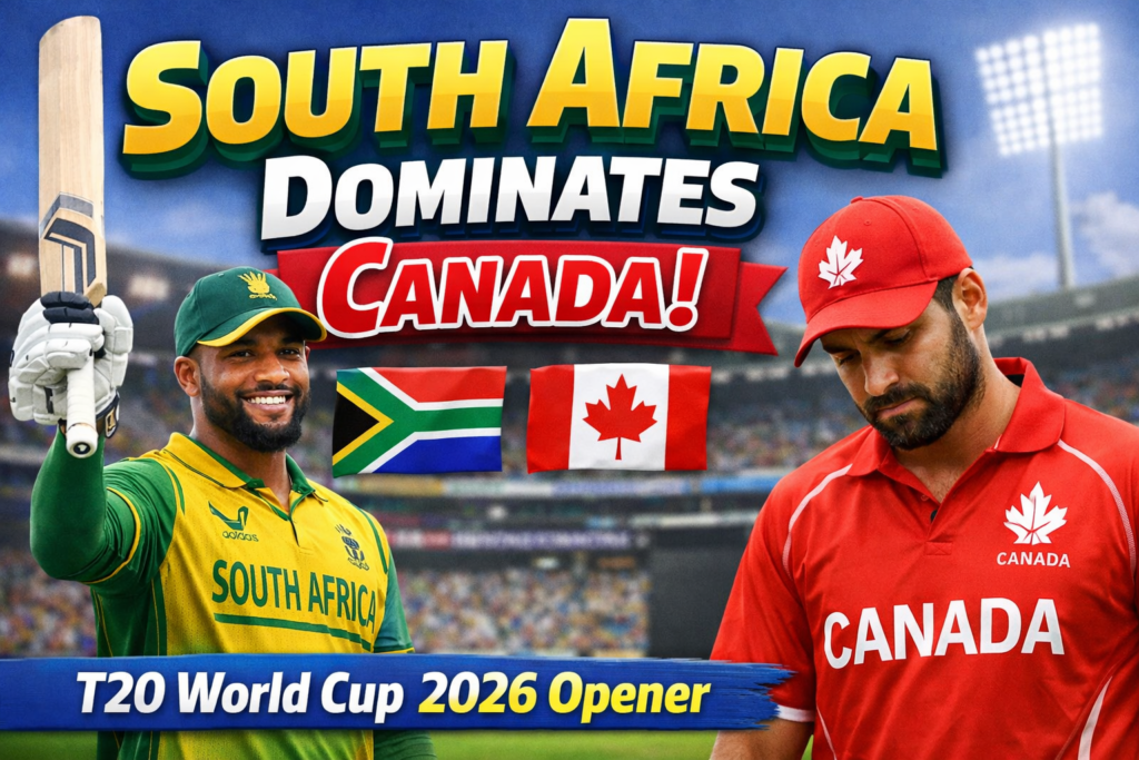 South Africa Dominates Canada in T20 World Cup 2026 Opener: A Comprehensive Victory
