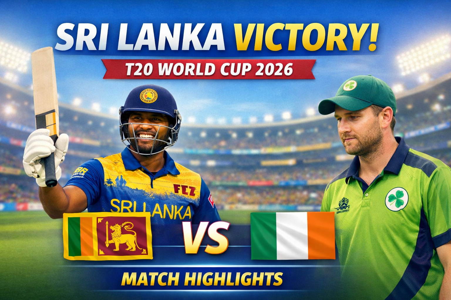 Sri Lanka Secures Victory Over Ireland in T20 World Cup 2026: Match Highlights
