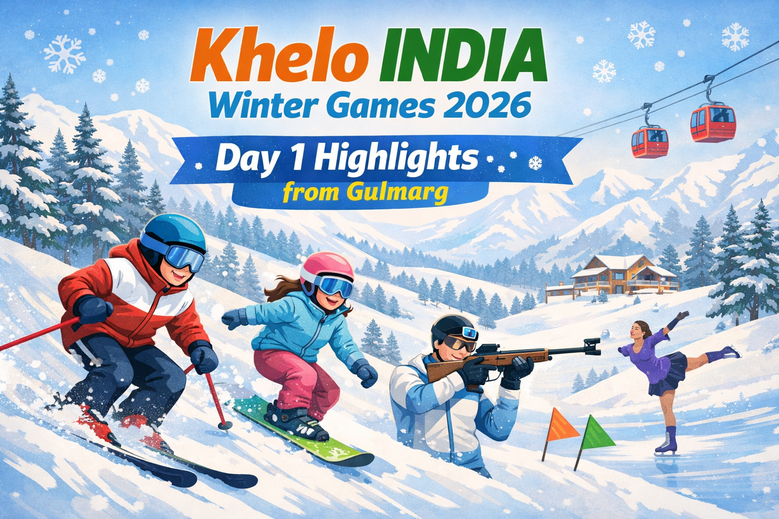 Thrilling Start to Khelo India Winter Games 2026: Day 1 Highlights from Gulmarg