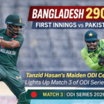 Bangladesh Post 2905 in First Innings vs Pakistan Tanzid Hasan’s Maiden ODI Century Lights Up Match 3 of ODI Series 2026