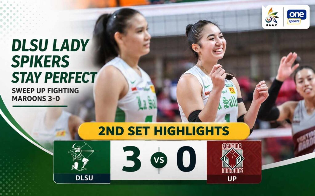 DLSU Lady Spikers Stay Perfect: Sweep UP Fighting Maroons 3-0