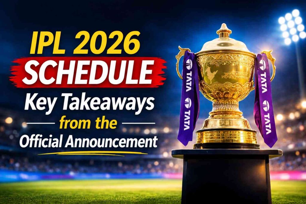 IPL 2026 Schedule Key Takeaways from the Official Announcement