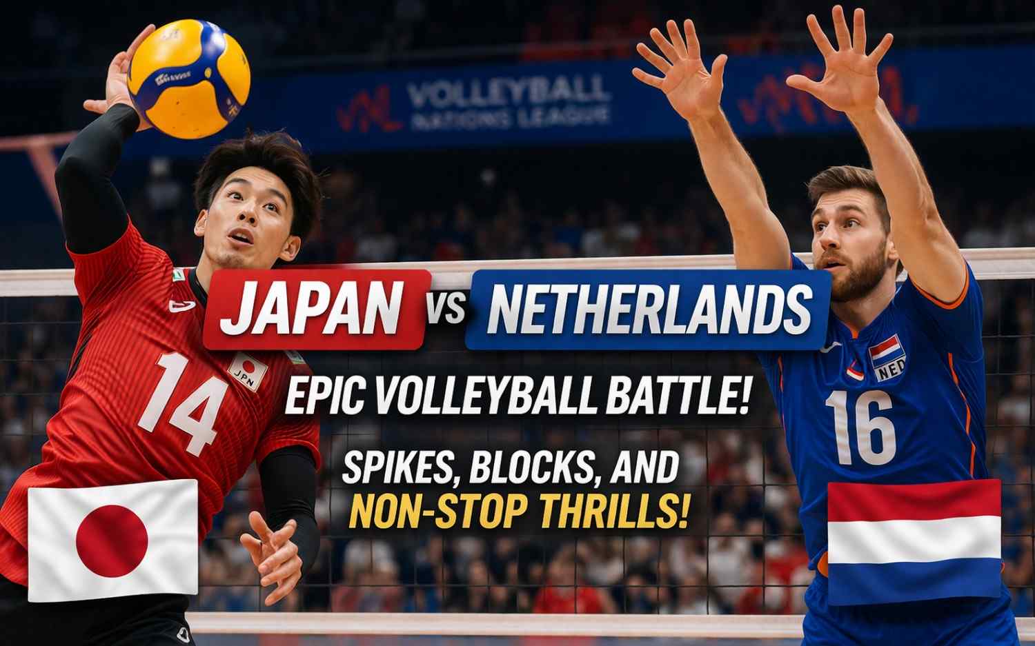 Japan vs Netherlands: Epic Volleyball Battle Highlights – Spikes, Blocks, and Non-Stop Thrills in VNL Action!