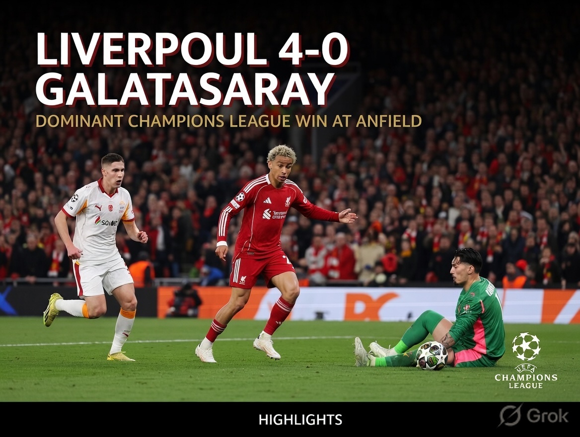 Liverpool 4-0 Galatasaray: Dominant Champions League Win at Anfield
