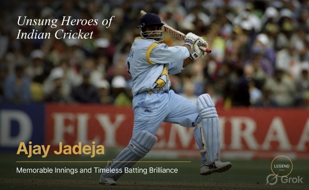 Unsung Heroes of Indian Cricket Ajay Jadeja’s Memorable Innings and Timeless Batting Brilliance