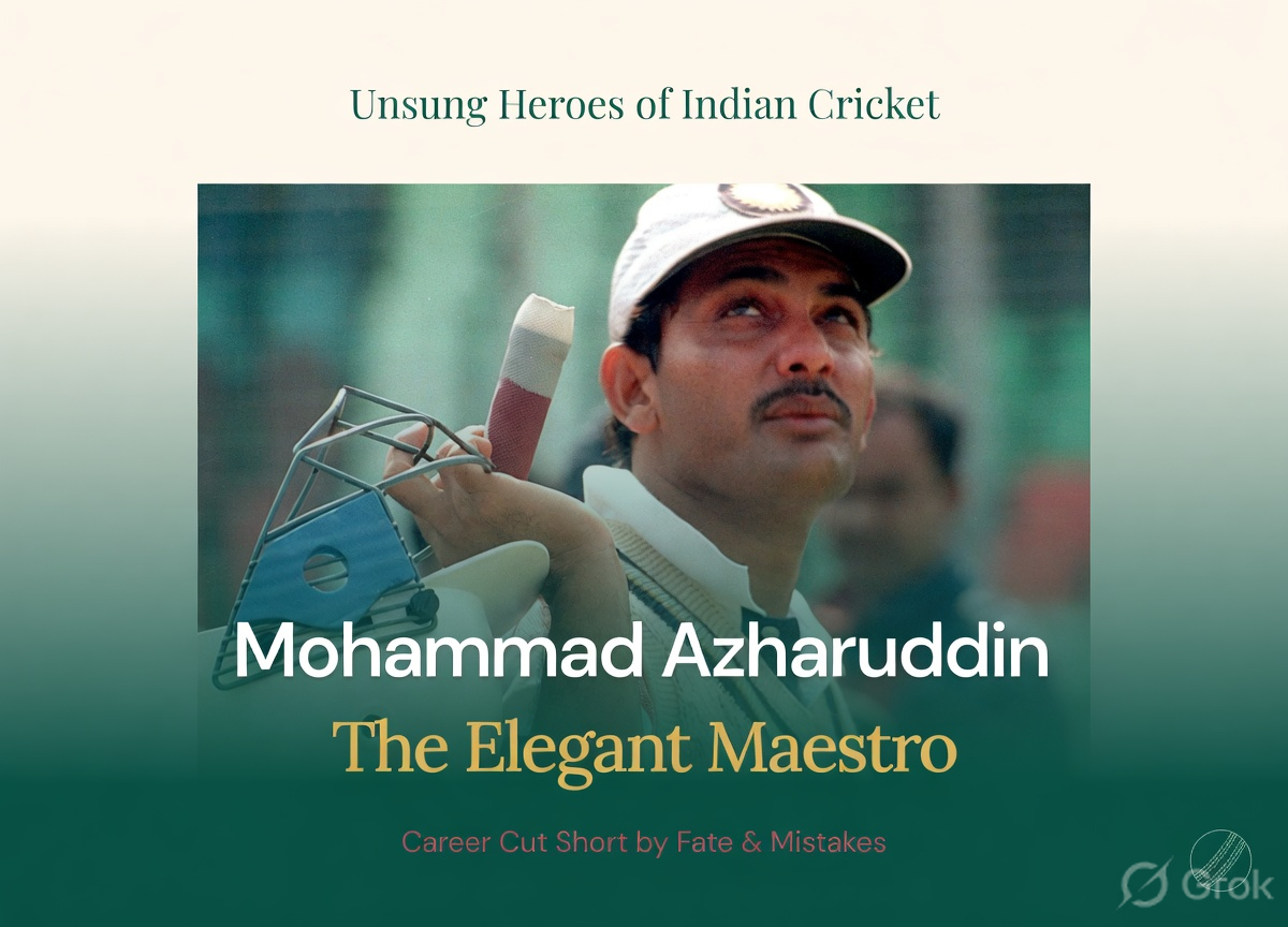Unsung Heroes of Indian Cricket Mohammad Azharuddin – The Elegant Maestro Whose Career Was Cut Short by Fate and Fatal Mistakes