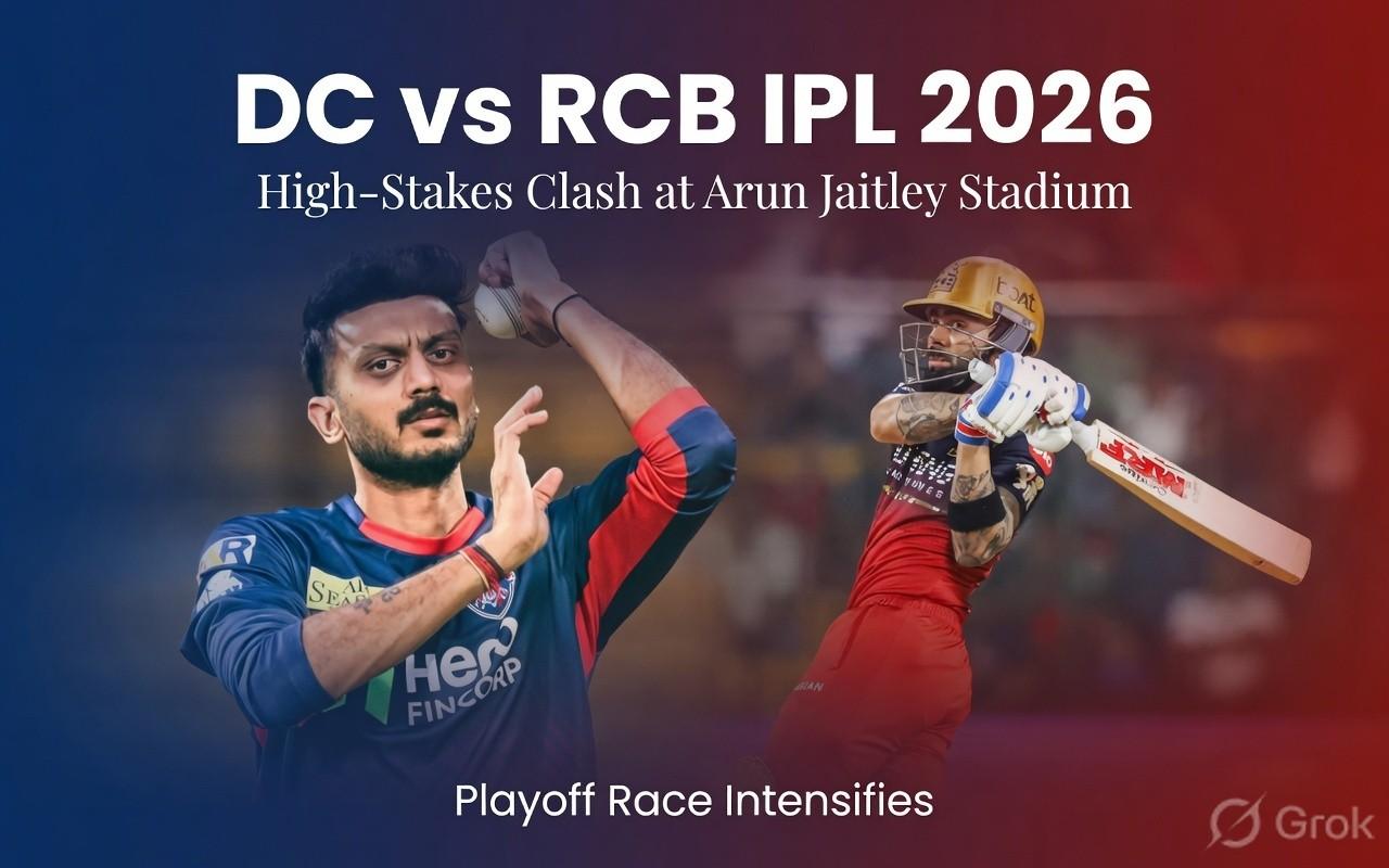 DC vs RCB IPL 2026: High-Stakes Clash at Arun Jaitley Stadium as Playoff Race Intensifies