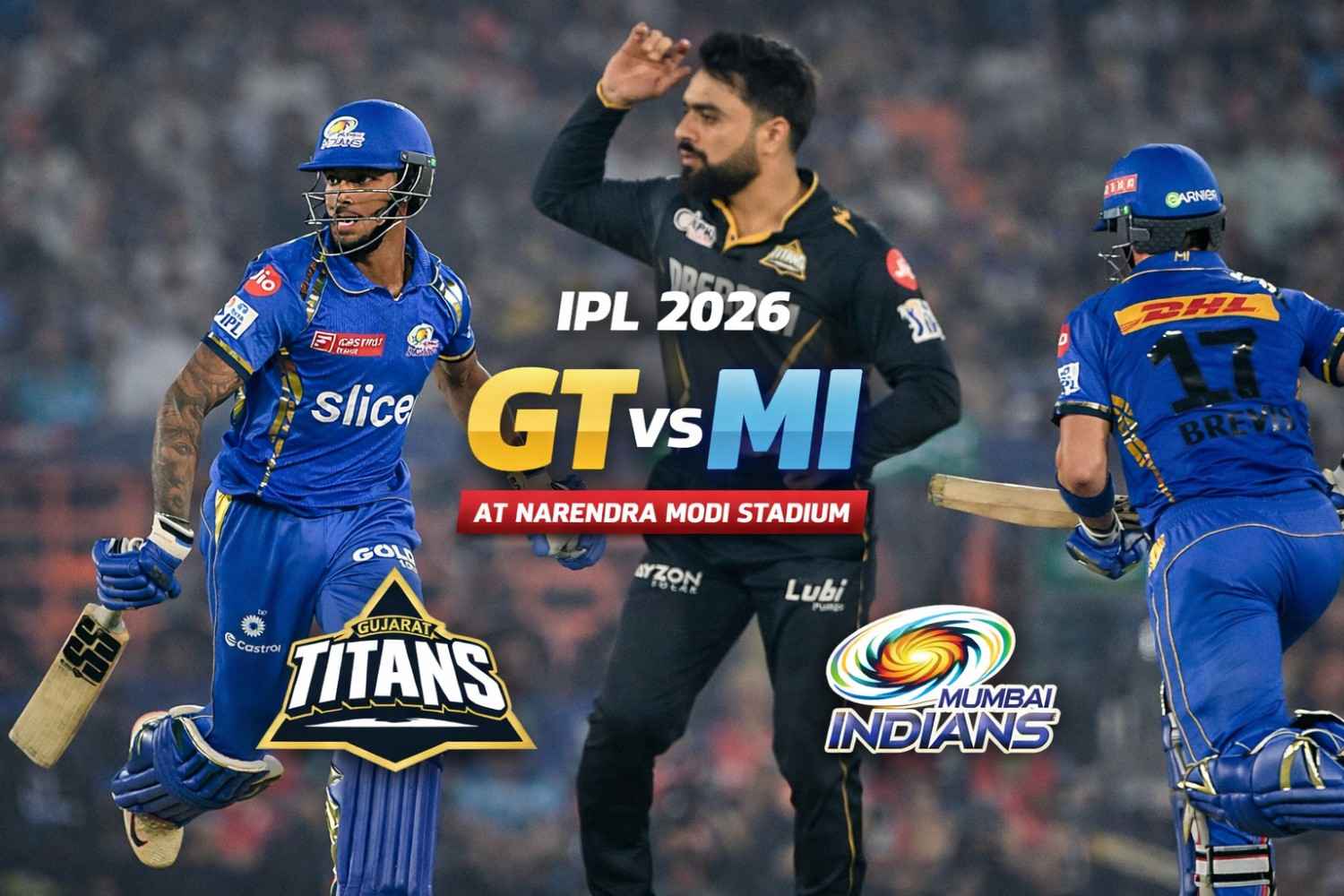 GT vs MI IPL 2026: Gujarat Titans Aim for Fourth Straight Win as Struggling Mumbai Indians Seek Revival at Narendra Modi Stadium