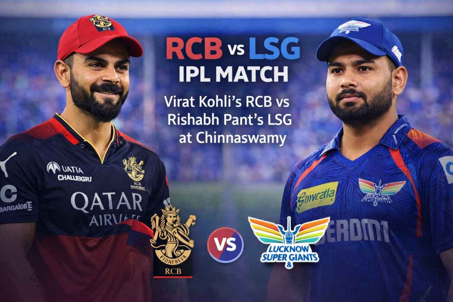 RCB vs LSG IPL Match: Batting Carnage Expected as Virat Kohli’s Rampaging RCB Host Rishabh Pant’s Struggling LSG at Chinnaswamy