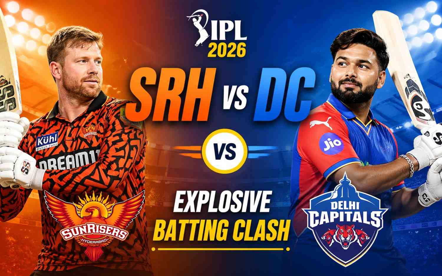 SRH vs DC IPL 2026: Explosive Batting Clash as Sunrisers Aim for Third Straight Home Win Against Inconsistent Capitals