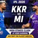 KKR vs MI IPL 2026: High-Stakes Clash at Eden Gardens as KKR Fight for Playoff Survival