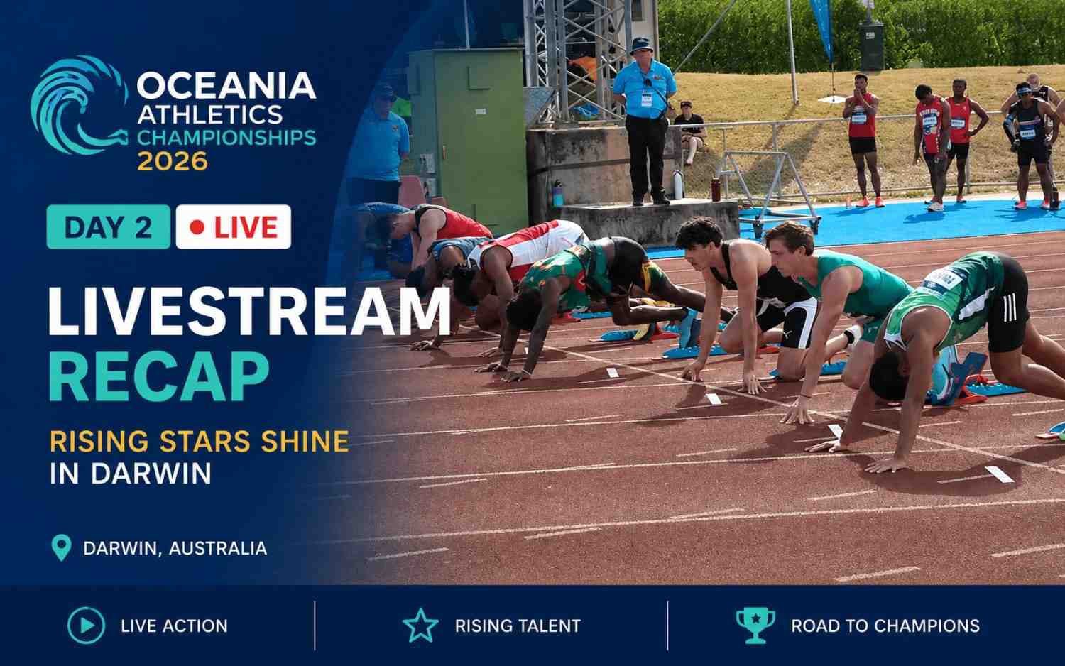 Oceania Athletics Championships 2026: Day 2 Livestream Recap – Rising Stars Shine in Darwin