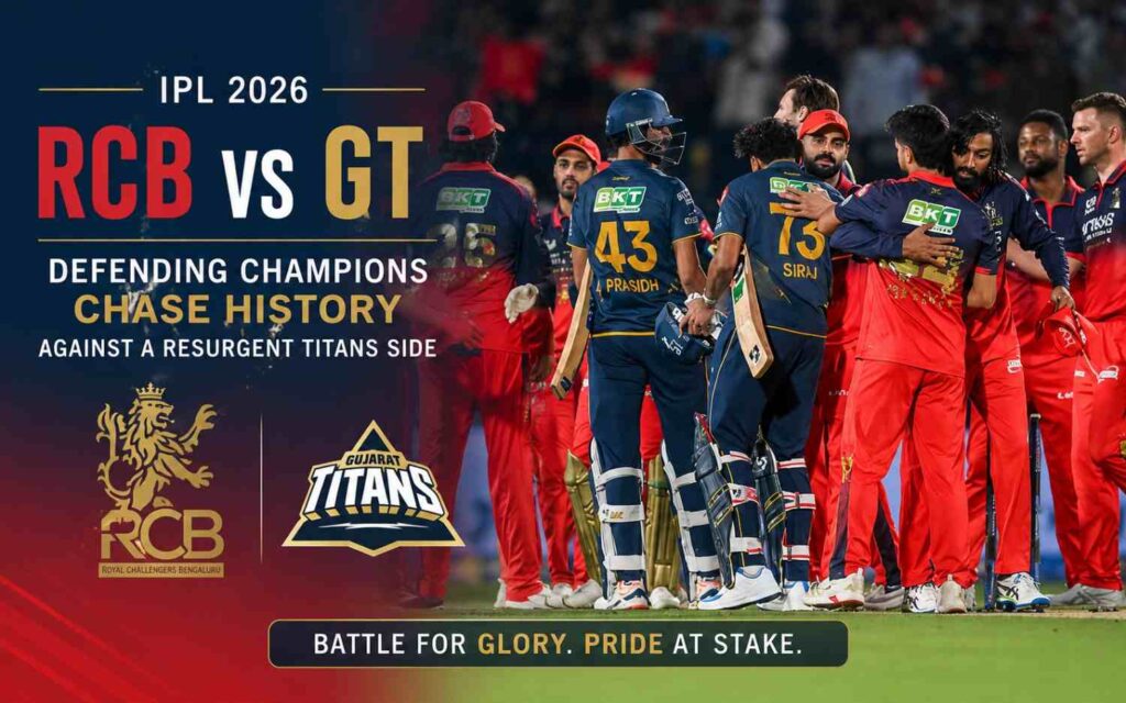 RCB vs GT IPL 2026 – Defending Champions Chase History Against a Resurgent Titans Side