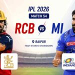 RCB vs MI IPL 2026 Match 54: High-Stakes Showdown in Raipur as Defending Champions Host Struggling Mumbai Indians