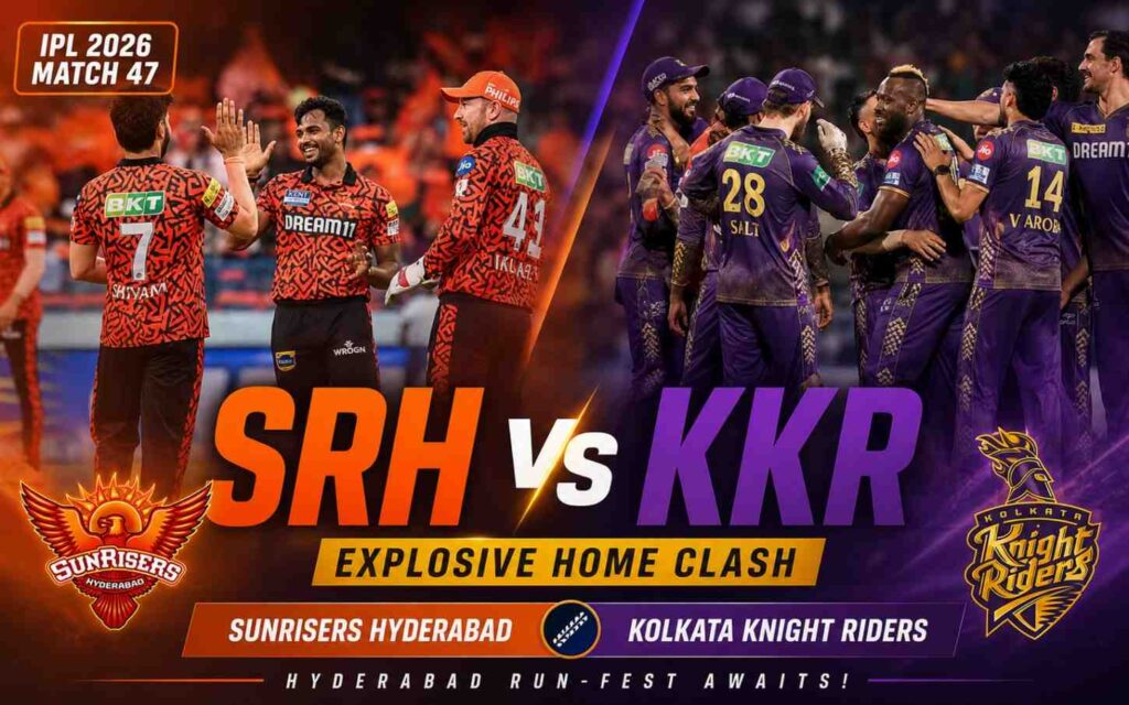 SRH vs KKR IPL 2026: Explosive Home Clash as In-Form Sunrisers Host Resurgent Knight Riders in Hyderabad Run-Fest