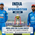 IND vs AFG 3rd ODI: India Aim for Clean Sweep in Chennai as They Test Bench Strength Use this Image and create a simple thumbnail image 1200/750 pixels (Not aggressive).