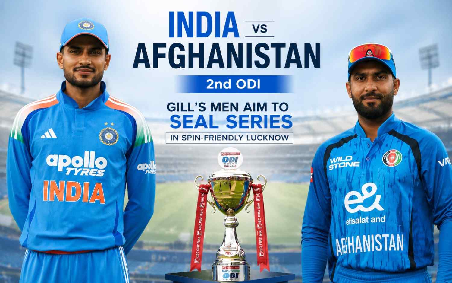 India vs Afghanistan 2nd ODI: Gill's Men Aim to Seal Series in Spin-Friendly Lucknow