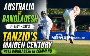 Australia vs Bangladesh 1st Test, Day 2 Highlights: Tanzid’s Maiden Century Puts Bangladesh in Command