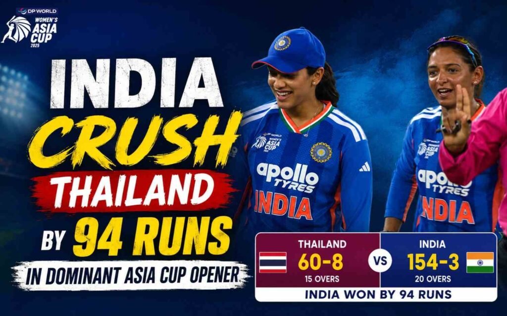 India Crush Thailand by 94 Runs in Dominant Asia Cup Opener