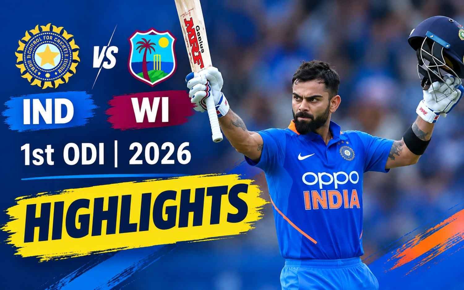 Cricket Highlights - IND vs WI 1st ODI | India vs West Indies 2026