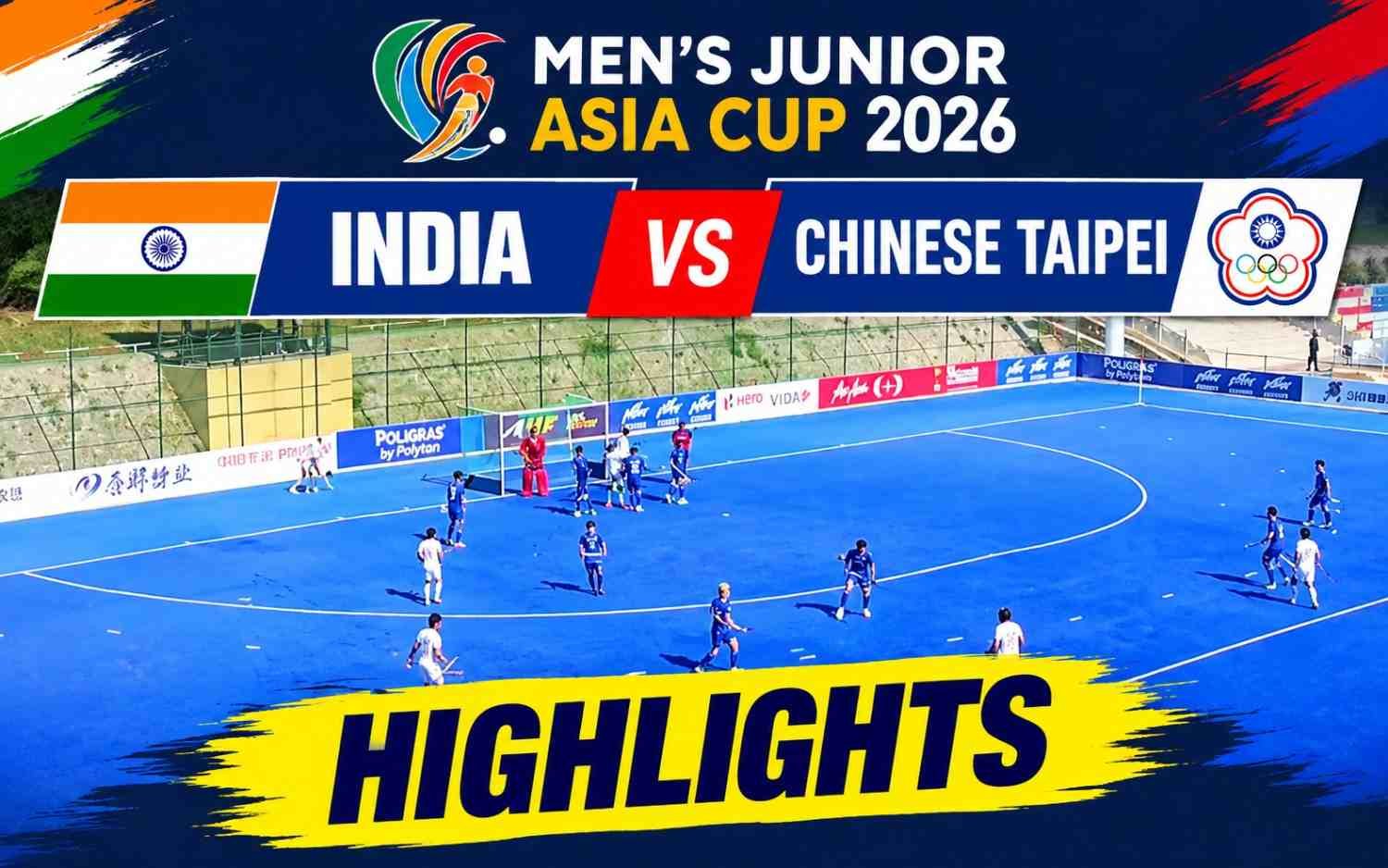 India Vs Chinese Taipei Hockey Match | HIGHLIGHTS | Men’s Junior Asia Cup 2026