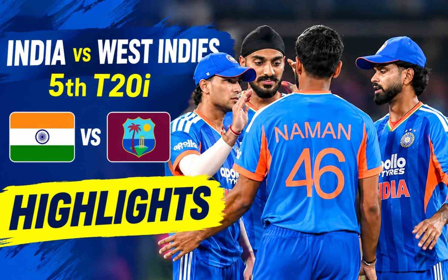 India vs West Indies 5th T20i Highlights | IND vs WI Cricket